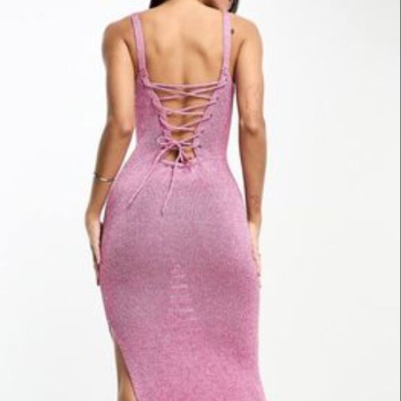 ASOS Knit Lace-Up Maxi Dress - Picture 7 of 10